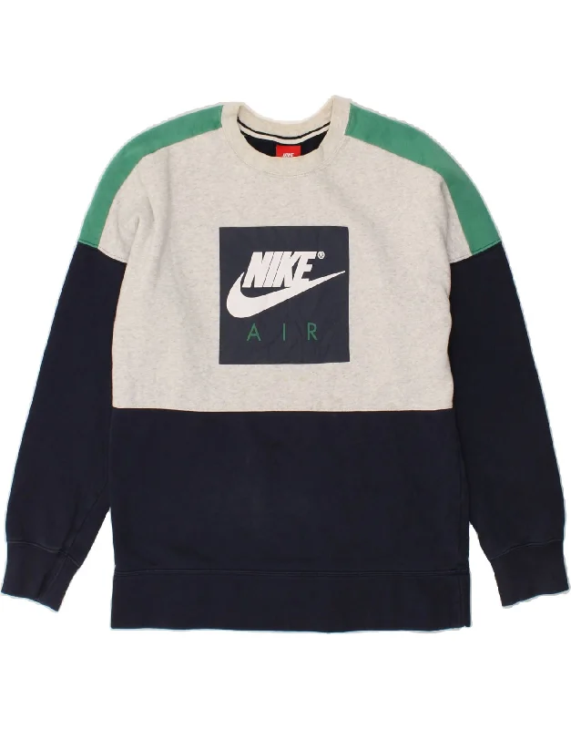 NIKE Mens Nike Air Graphic Sweatshirt Jumper Small Grey Colourblock