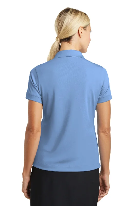 Nike Womens Classic Dri-Fit Moisture Wicking Short Sleeve Polo Shirt - Light Blue