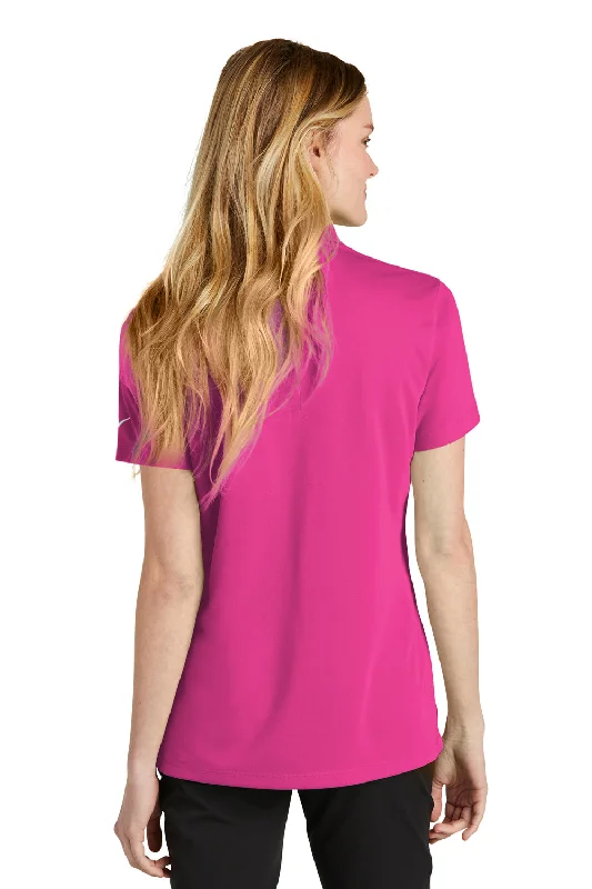 Nike Womens Dri-Fit Moisture Wicking Micro Pique 2.0 Short Sleeve Polo Shirt - Vivid Pink