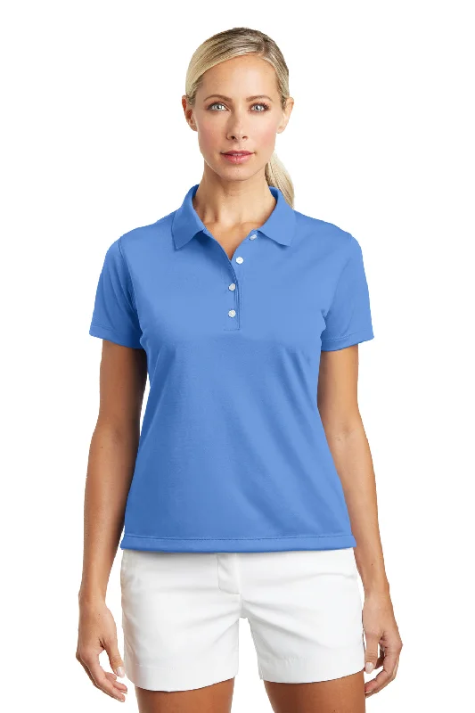 Nike Womens Tech Basic Dri-Fit Moisture Wicking Short Sleeve Polo Shirt - University Blue