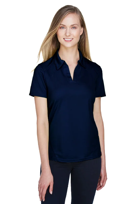 North End Womens Sport Red Performance Moisture Wicking Short Sleeve Polo Shirt - Night Blue