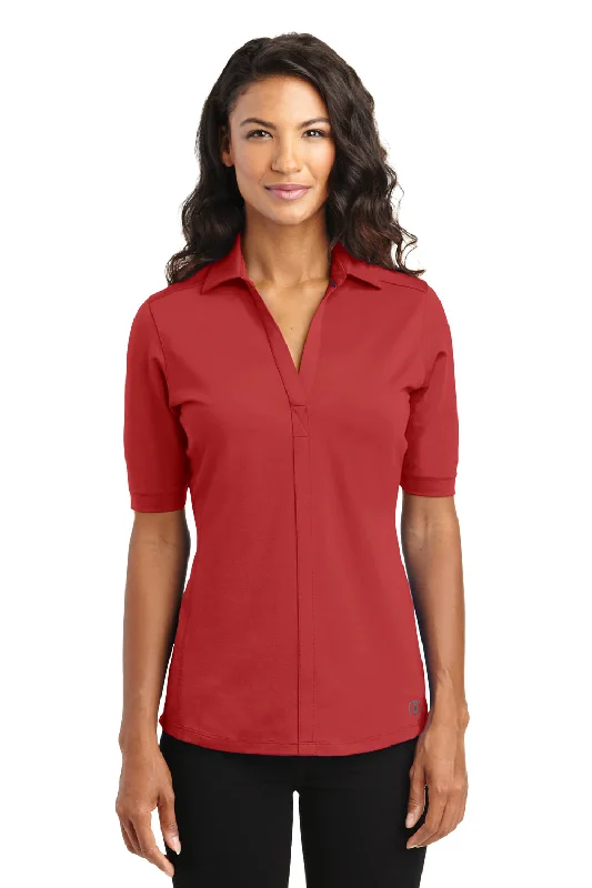 Ogio Womens Metro Moisture Wicking Short Sleeve Polo Shirt - Ripped Red