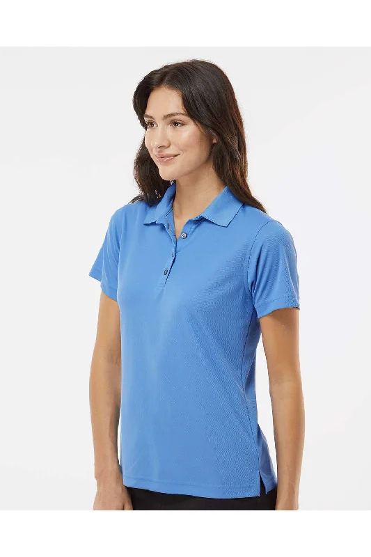 Paragon Womens Saratoga Performance Moisture Wicking Mini Mesh Short Sleeve Polo Shirt - Bimini Blue - NEW