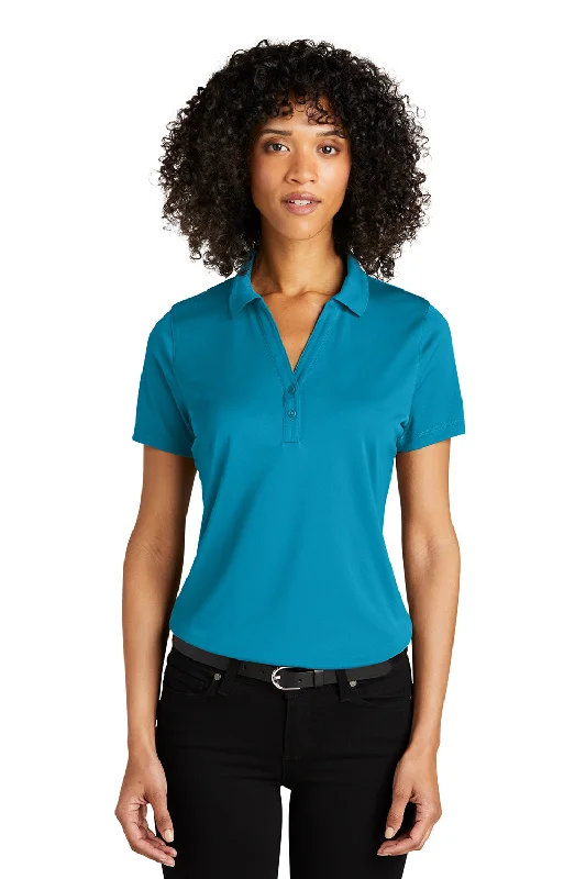 Port Authority Womens C-Free Performance Moisture Wicking Short Sleeve Polo Shirt - Parcel Blue