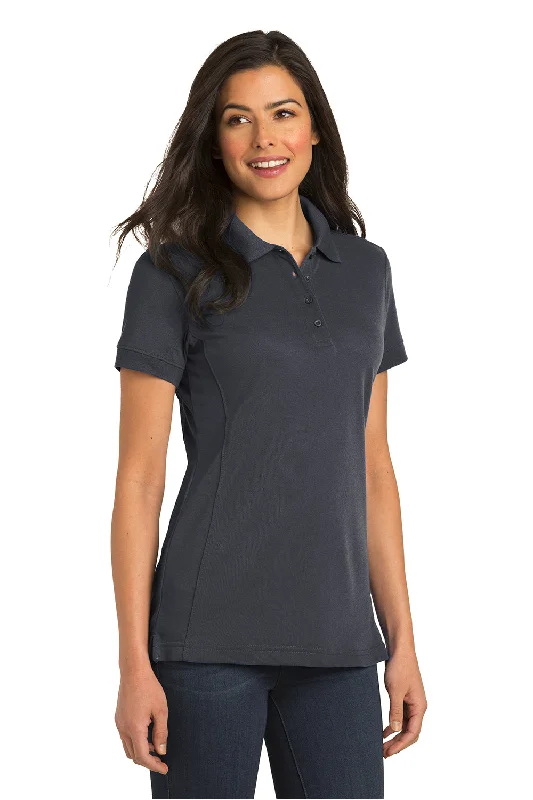 Port Authority Womens 5-in-1 Performance Moisture Wicking Short Sleeve Polo Shirt - Slate Grey - Closeout