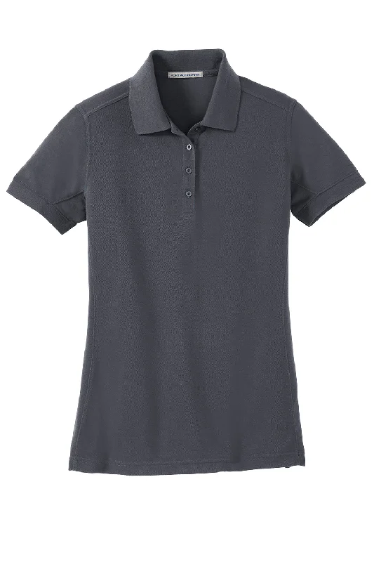 Port Authority Womens 5-in-1 Performance Moisture Wicking Short Sleeve Polo Shirt - Slate Grey - Closeout