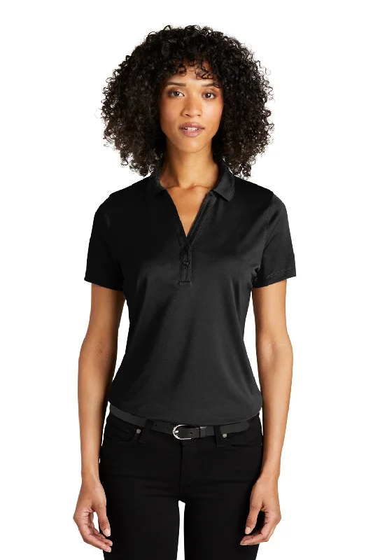 Port Authority Womens C-Free Performance Moisture Wicking Short Sleeve Polo Shirt - Deep Black