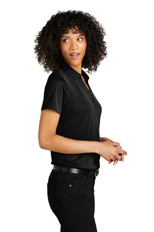 Port Authority Womens C-Free Performance Moisture Wicking Short Sleeve Polo Shirt - Deep Black