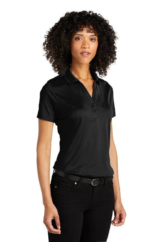 Port Authority Womens C-Free Performance Moisture Wicking Short Sleeve Polo Shirt - Deep Black