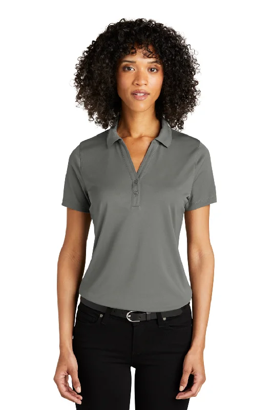 Port Authority Womens C-Free Performance Moisture Wicking Short Sleeve Polo Shirt - Smoke Grey