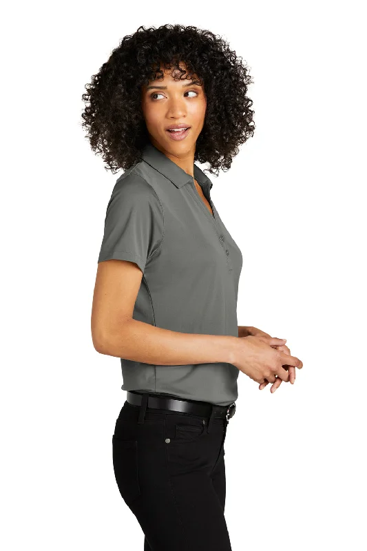 Port Authority Womens C-Free Performance Moisture Wicking Short Sleeve Polo Shirt - Smoke Grey