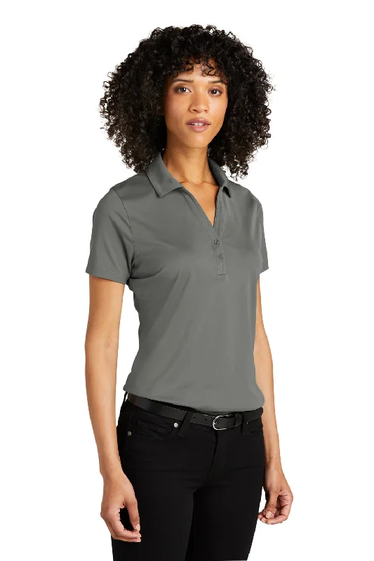 Port Authority Womens C-Free Performance Moisture Wicking Short Sleeve Polo Shirt - Smoke Grey