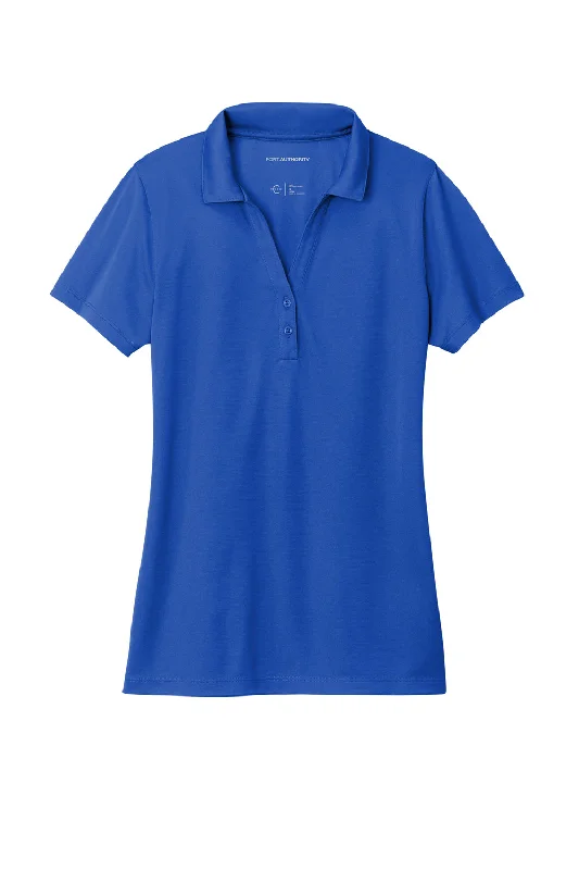 Port Authority Womens C-Free Performance Moisture Wicking Short Sleeve Polo Shirt - True Royal Blue