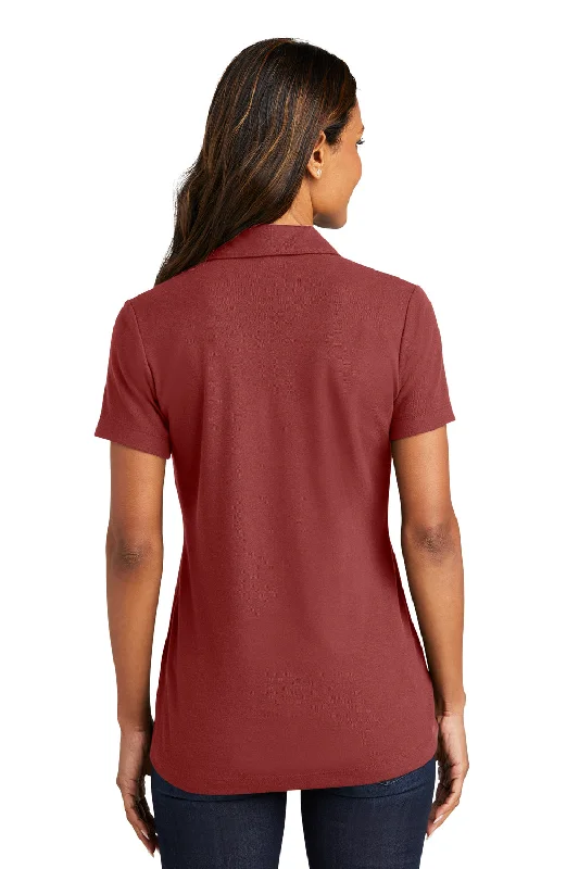 Port Authority Womens C-FREE Pique Short Sleeve Polo Shirt - Garnet Red