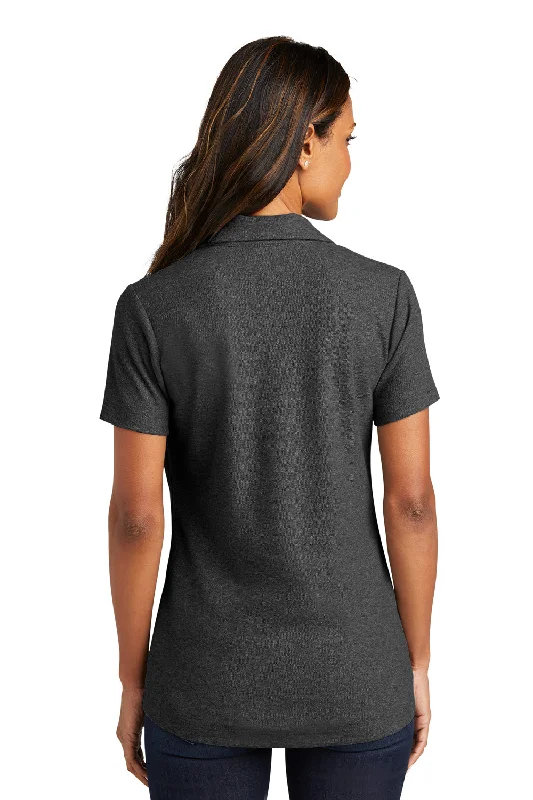 Port Authority Womens C-FREE Pique Short Sleeve Polo Shirt - Heather Charcoal Grey