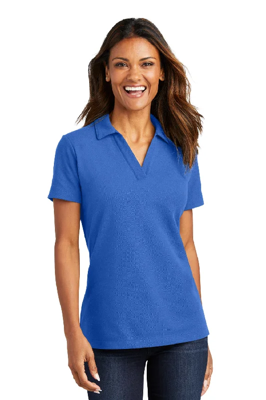 Port Authority Womens C-FREE Pique Short Sleeve Polo Shirt - True Blue