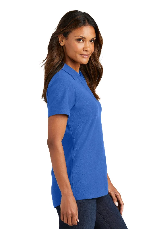 Port Authority Womens C-FREE Pique Short Sleeve Polo Shirt - True Blue