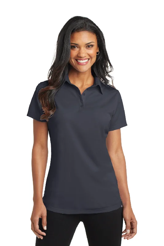 Port Authority Womens Dimension Moisture Wicking Short Sleeve Polo Shirt - Battleship Grey