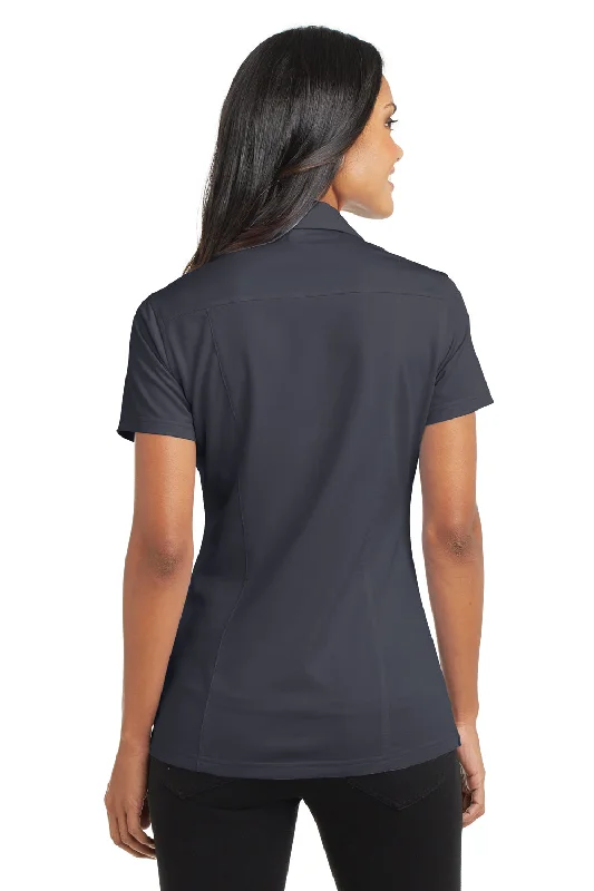 Port Authority Womens Dimension Moisture Wicking Short Sleeve Polo Shirt - Battleship Grey