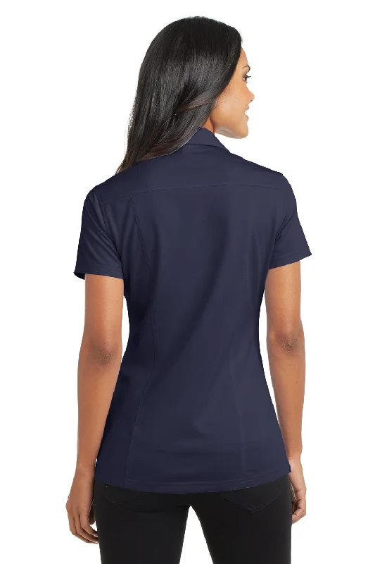 Port Authority Womens Dimension Moisture Wicking Short Sleeve Polo Shirt - Dark Navy Blue