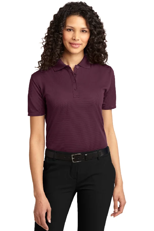 Port Authority Womens Dry Zone Moisture Wicking Short Sleeve Polo Shirt - Maroon - Closeout