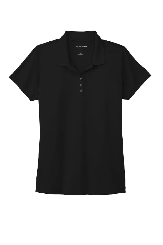 Port Authority Womens Eclipse Moisture Wicking Short Sleeve Polo Shirt - Deep Black