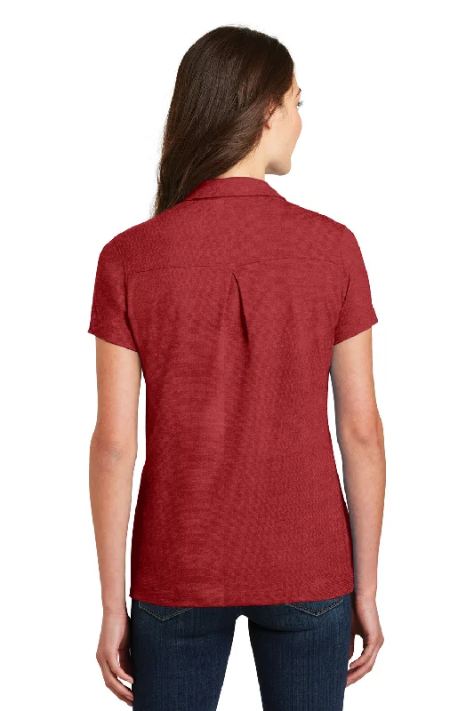 Port Authority Womens Meridian Short Sleeve Polo Shirt - Flame Red - Closeout