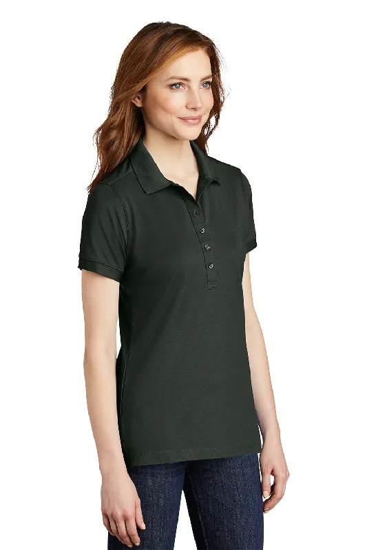 Port Authority Womens Moisture Wicking Short Sleeve Polo Shirt - Smoke Grey