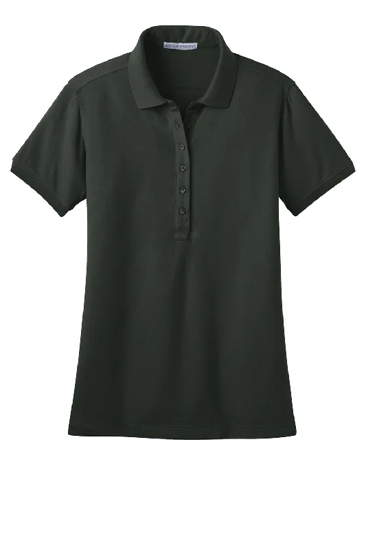 Port Authority Womens Moisture Wicking Short Sleeve Polo Shirt - Smoke Grey