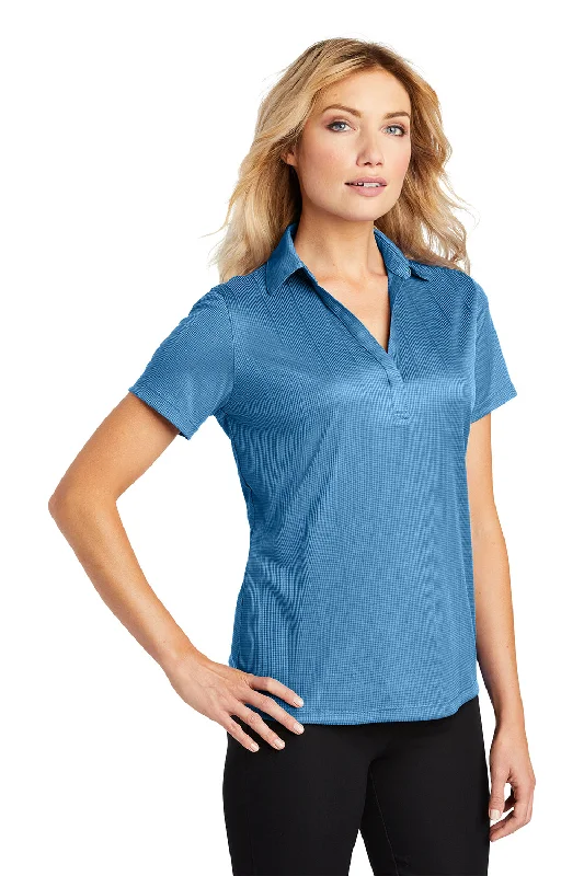 Port Authority Womens Performance Moisture Wicking Short Sleeve Polo Shirt - Ocean Blue