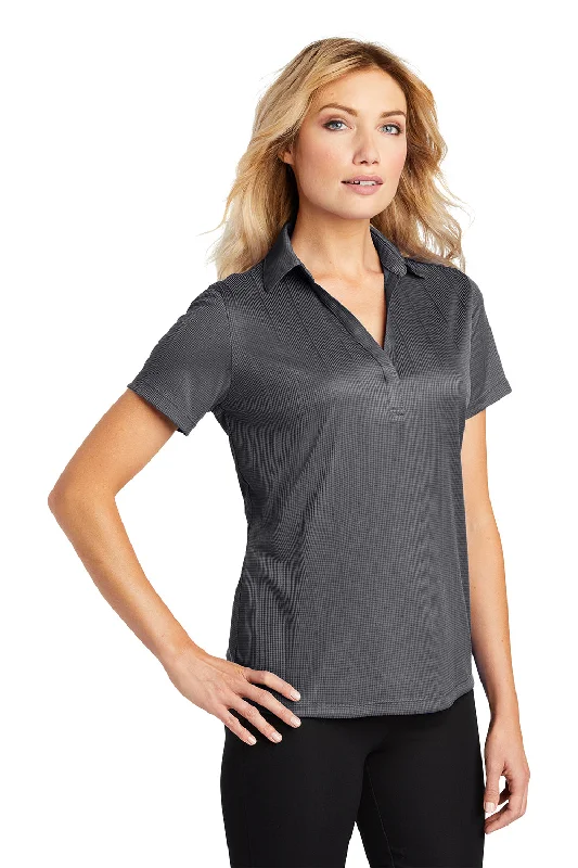 Port Authority Womens Performance Moisture Wicking Short Sleeve Polo Shirt - Smoke Grey