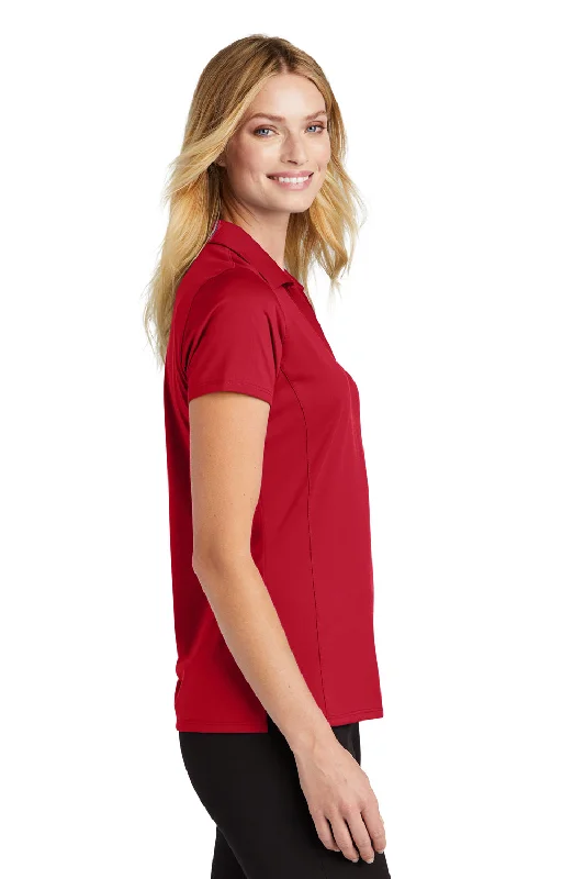 Port Authority Womens Staff Performance Moisture Wicking Short Sleeve Polo Shirt - Engine Red