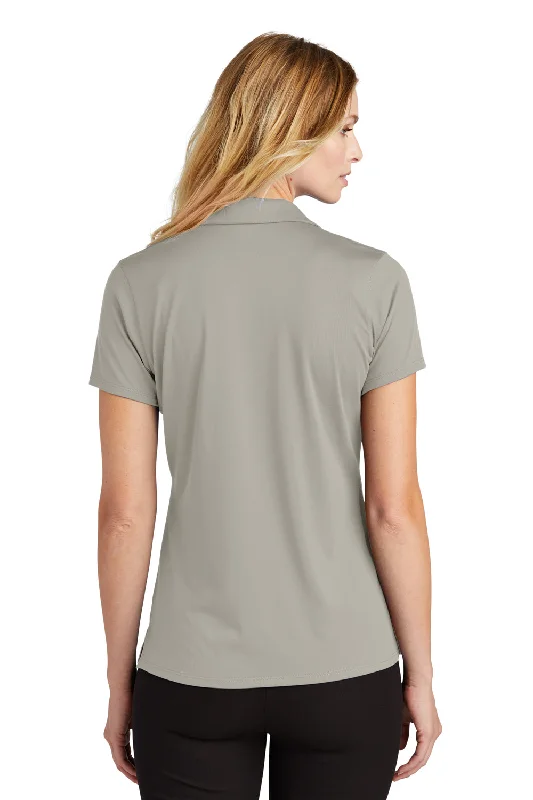 Port Authority Womens Staff Performance Moisture Wicking Short Sleeve Polo Shirt - Silver Grey