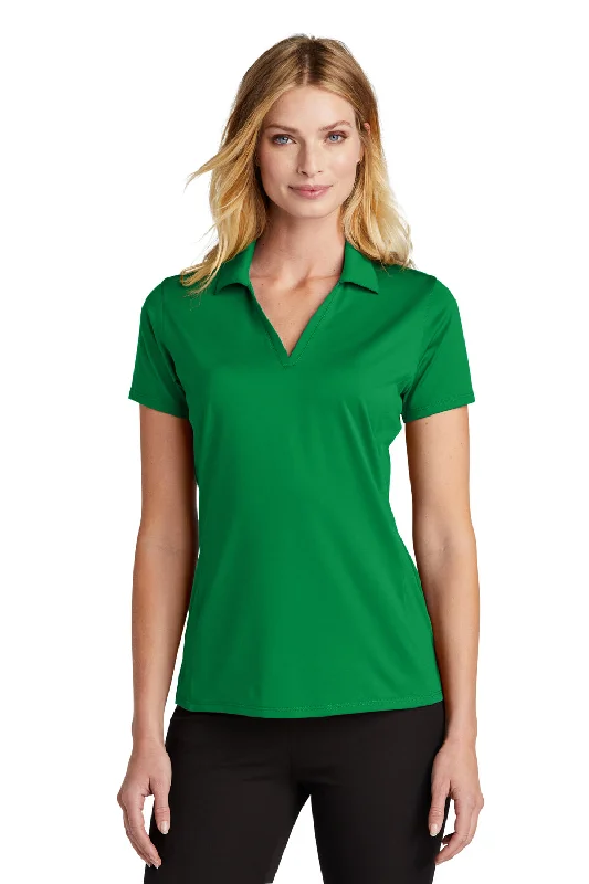 Port Authority Womens Staff Performance Moisture Wicking Short Sleeve Polo Shirt - Spring Green