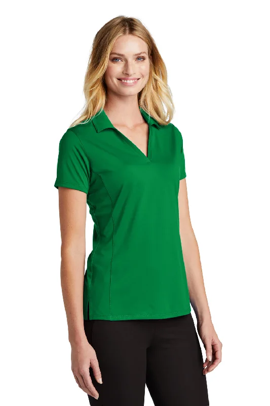 Port Authority Womens Staff Performance Moisture Wicking Short Sleeve Polo Shirt - Spring Green