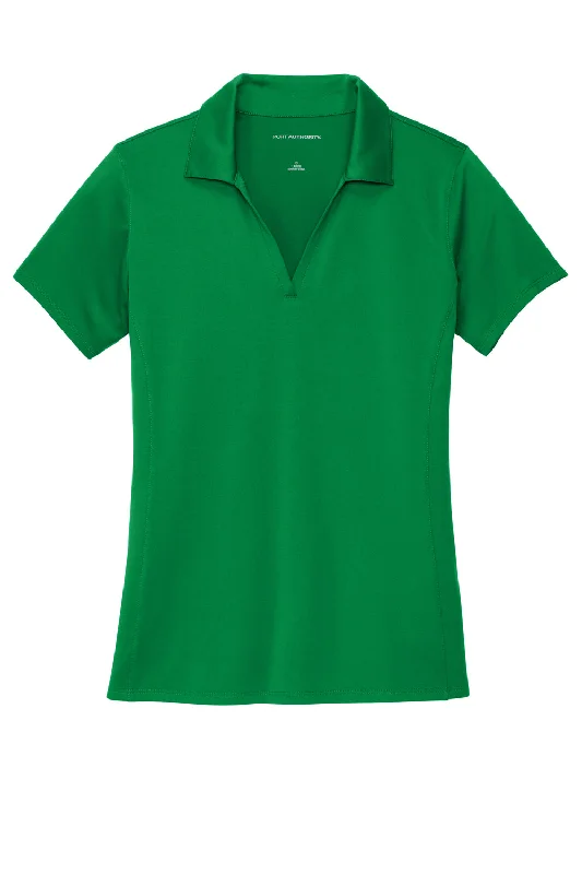 Port Authority Womens Staff Performance Moisture Wicking Short Sleeve Polo Shirt - Spring Green