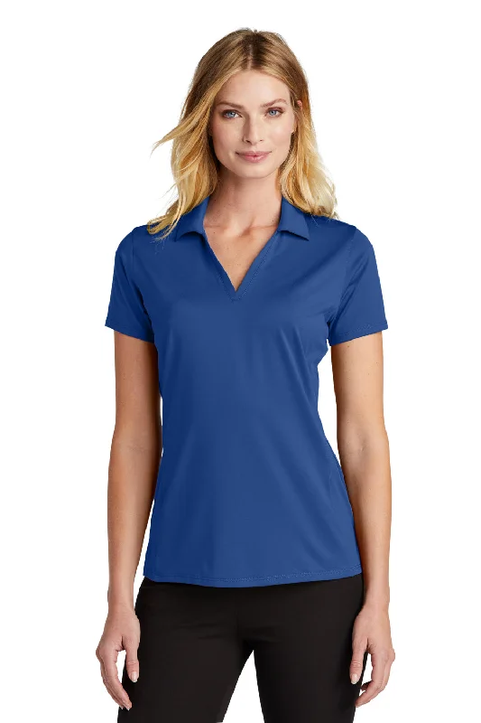 Port Authority Womens Staff Performance Moisture Wicking Short Sleeve Polo Shirt - True Blue