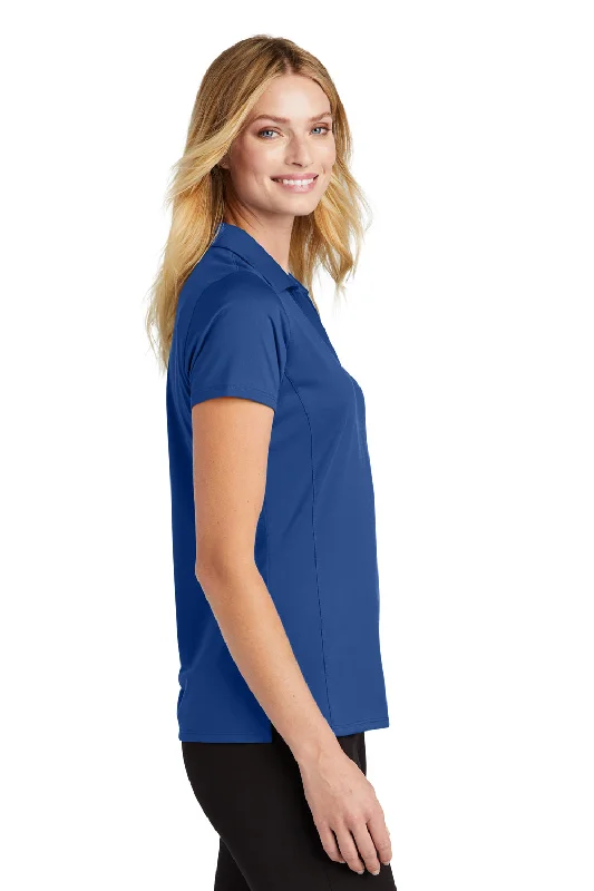 Port Authority Womens Staff Performance Moisture Wicking Short Sleeve Polo Shirt - True Blue