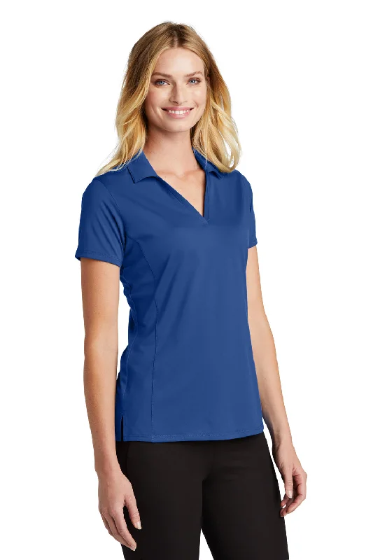 Port Authority Womens Staff Performance Moisture Wicking Short Sleeve Polo Shirt - True Blue