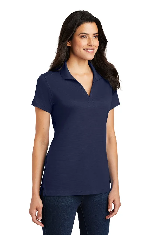 Port Authority Womens Rapid Dry Moisture Wicking Short Sleeve Polo Shirt - True Navy Blue