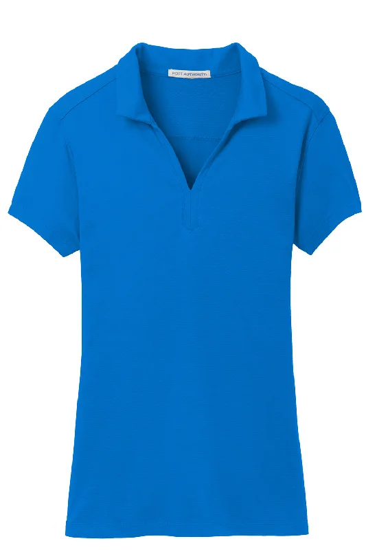 Port Authority Womens Rapid Dry Moisture Wicking Short Sleeve Polo Shirt - Skydiver Blue