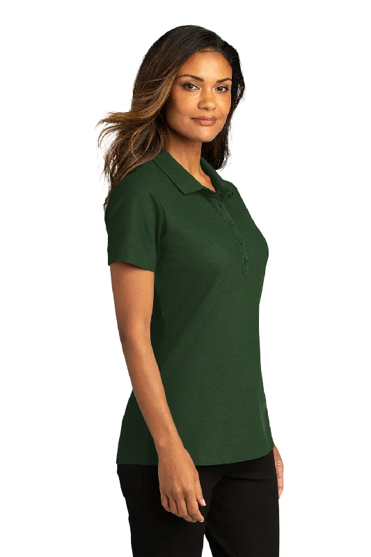 Port Authority Womens React SuperPro Snag Resistant Short Sleeve Polo Shirt - Dark Green