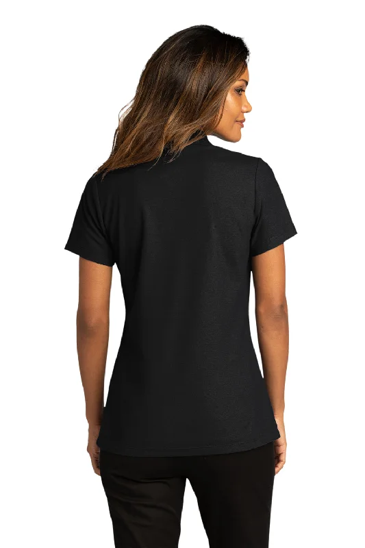 Port Authority Womens React SuperPro Snag Resistant Short Sleeve Polo Shirt - Deep Black