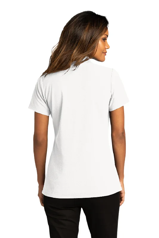 Port Authority Womens React SuperPro Snag Resistant Short Sleeve Polo Shirt - White