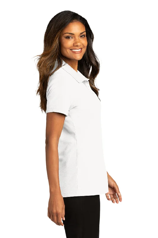 Port Authority Womens React SuperPro Snag Resistant Short Sleeve Polo Shirt - White