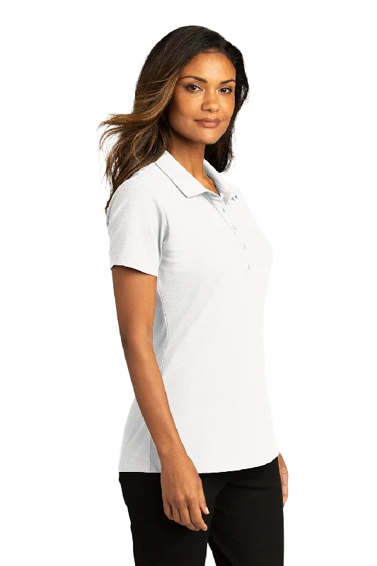 Port Authority Womens React SuperPro Snag Resistant Short Sleeve Polo Shirt - White