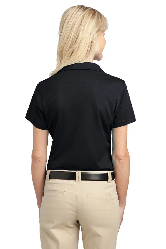 Port Authority Womens Tech Moisture Wicking Short Sleeve Polo Shirt - Black