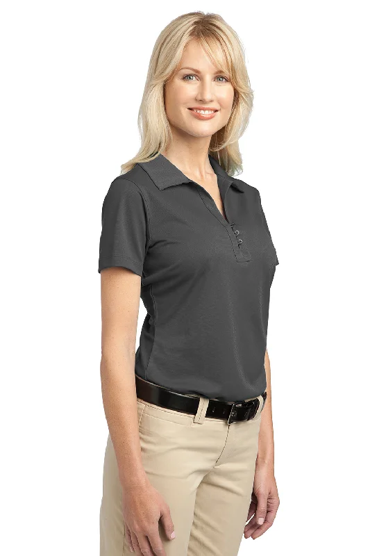 Port Authority Womens Tech Moisture Wicking Short Sleeve Polo Shirt - Smoke Grey