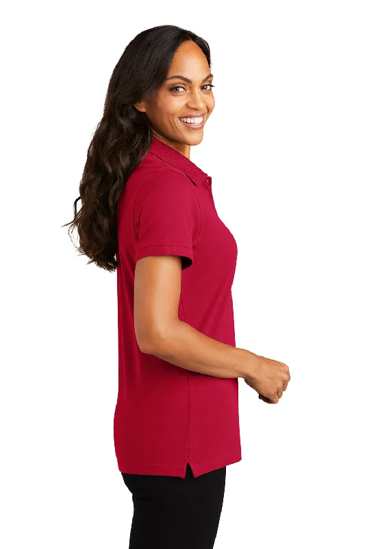 Port Authority Womens Wrinkle Resistant Short Sleeve Polo Shirt - Apple Red