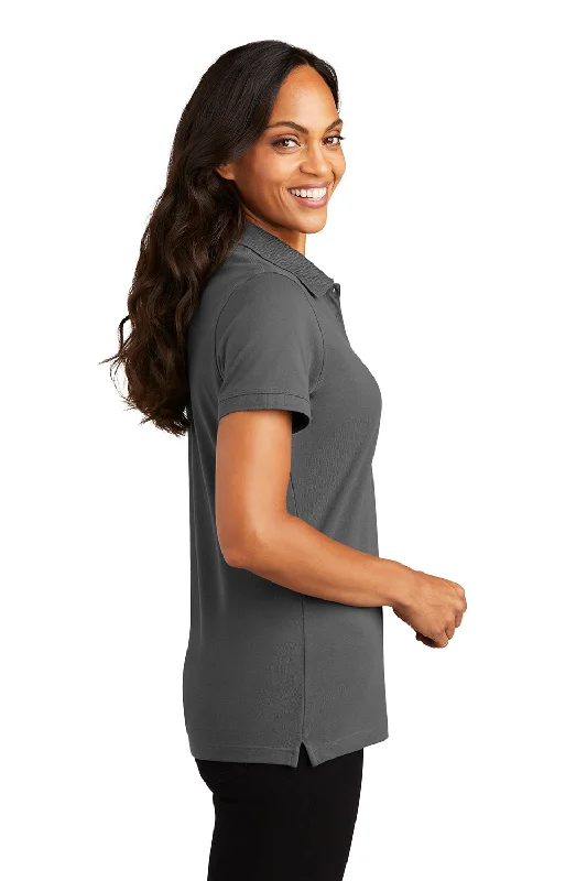 Port Authority Womens Wrinkle Resistant Short Sleeve Polo Shirt - Sterling Grey